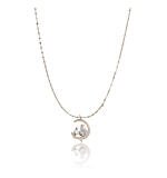 Women's Stainless Steel Moon Pendent Delicate Chain (Gold Plated)