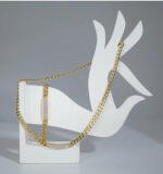 Women's Stainless Steel Gold Polish Polish Hand Bracelet And Necklace (Gold Plated)