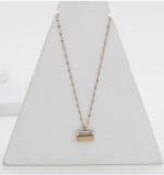 Women's Stainless Steel Mini Suitcase Pendent Delicate Chain (Gold Plated)