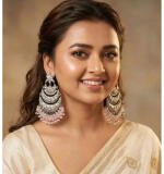 Women's Zinc Alloy Gold Plated Chandbali Earrings (Multicolor)