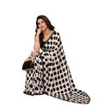 Women's Georgette Printed Saree With Unstitched Blouse 5.5Mtr (Black)