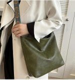 Women's PU Leather Zipper Handbag (Green)