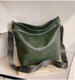 Women's PU Leather Zipper Handbag (Green)