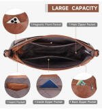 Women's PU Leather Zipper Sling Bag