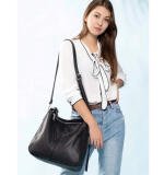 Women's PU Leather Zipper Handbag (Black)