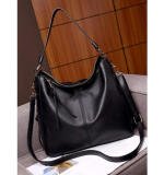 Women's PU Leather Zipper Handbag (Black)