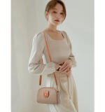Women's PU Leather Zipper Sling Bag (Khakhi)