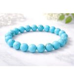 Natural Crystal 8mm Turquoise Bracelet (Sky Blue)