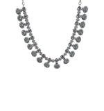 Women's Brass Silver Plated Necklace set (Turquoise)