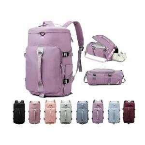 2 in 1 Travel Duffle Bag with Shoe Compartment (Multicolor)